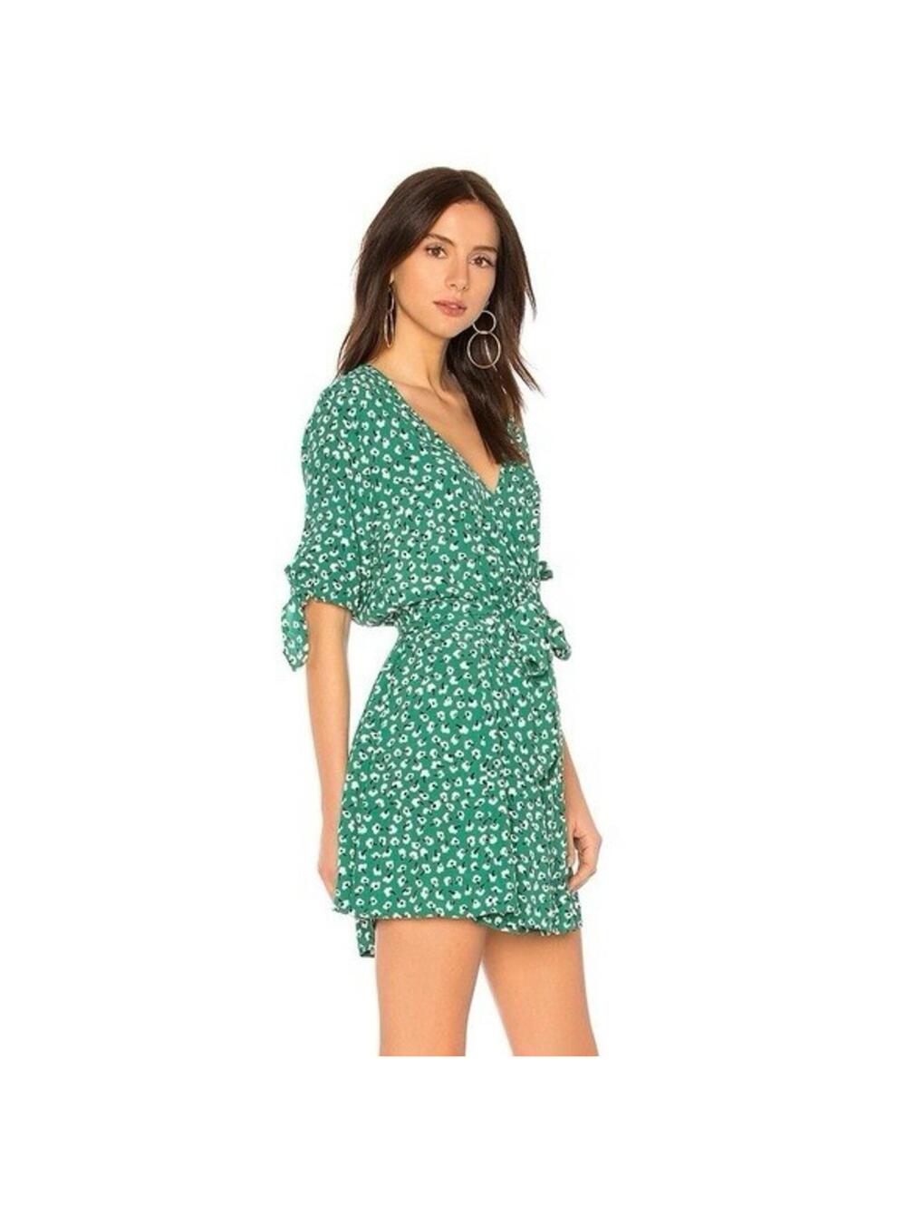 FAITHFULL THE BRAND NWT Oslo Dress in Vintage Bloom Print Green-Size 6